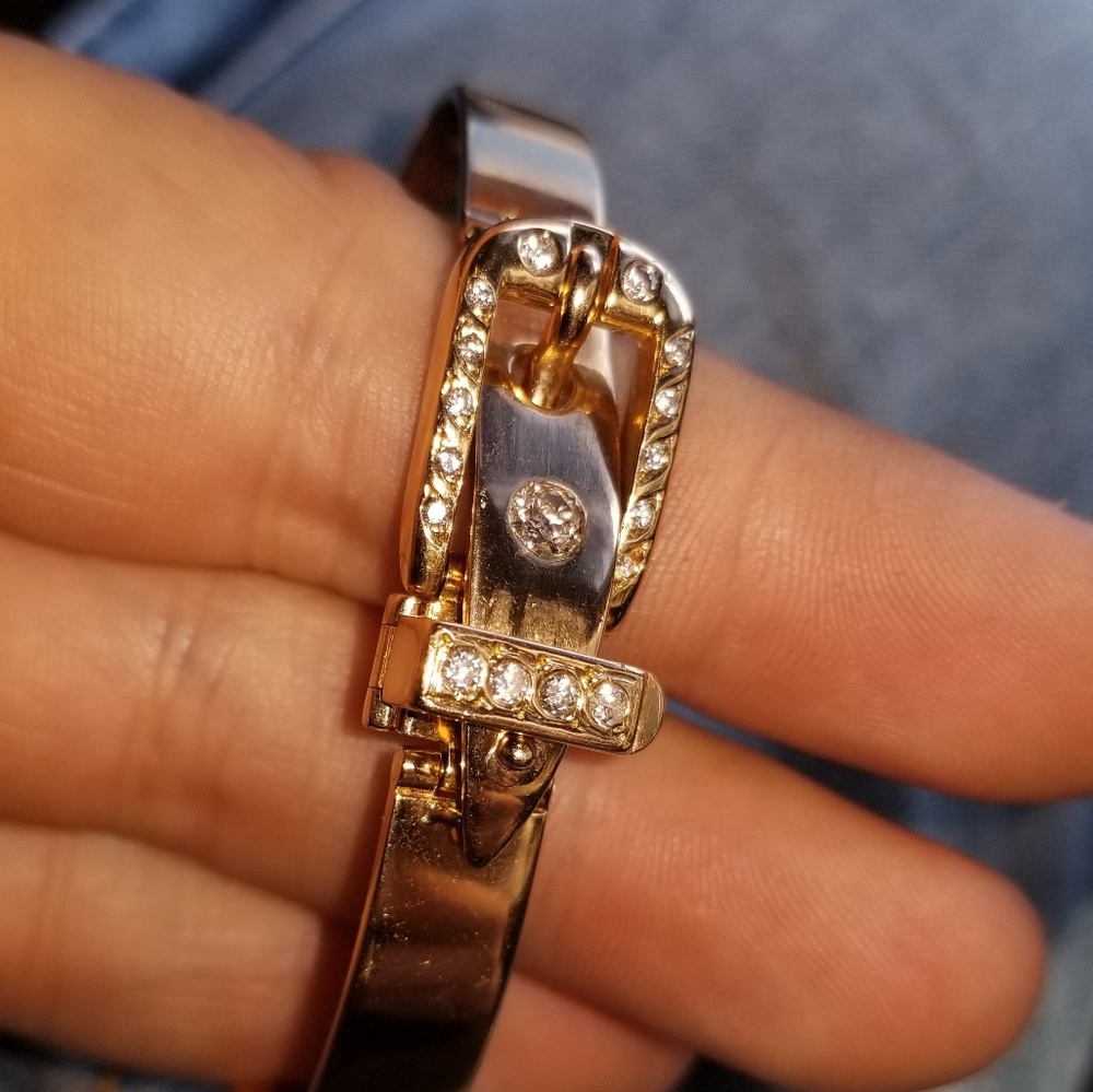 Vintage Gucci 18kt Gold & Diamonds Bracelet